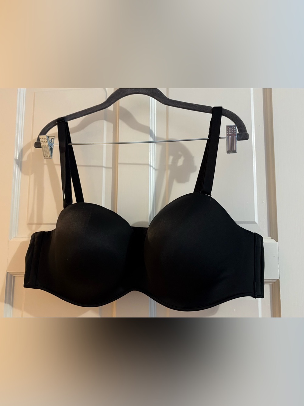 Lane Bryant Cacique Smooth Boost Strapless Multi-Way Bra Black 44C